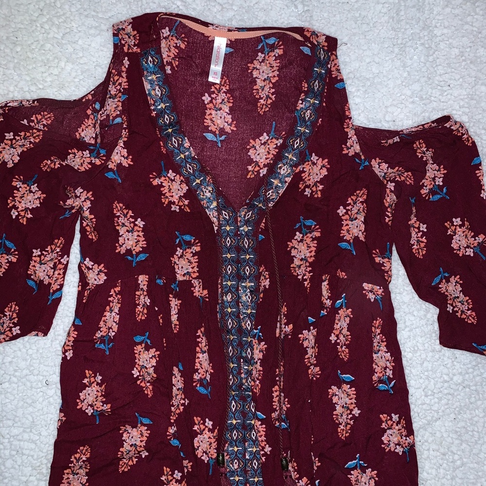Open shoulder blouse
